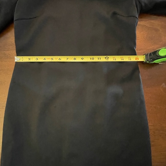 Talbots Vintage Black Wool Sheath Velvet Trim Back Zip V-Neck Size 4 Petite EUC - Picture 13 of 16